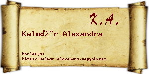 Kalmár Alexandra névjegykártya