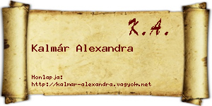 Kalmár Alexandra névjegykártya